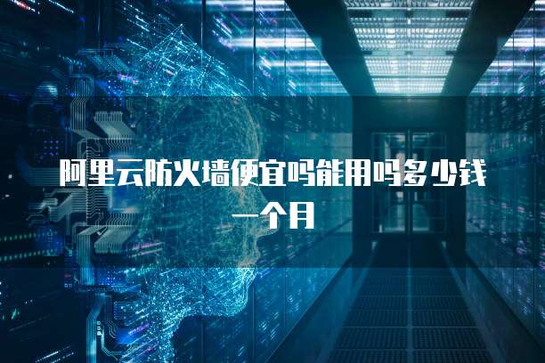 阿里云防火墙便宜吗能用吗多少钱一个月