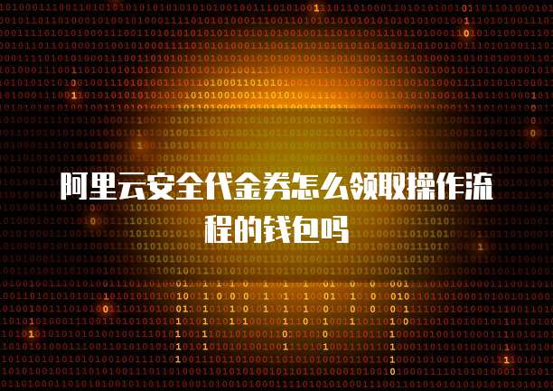 阿里云安全代金券怎么领取操作流程的钱包吗
