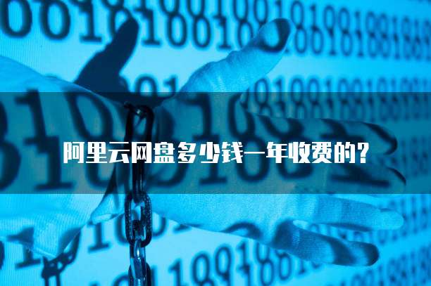 阿里云网盘多少钱一年收费的?
