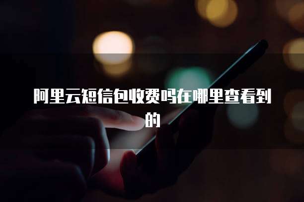 阿里云短信包收费吗在哪里查看到的