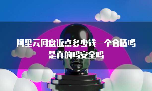 阿里云网盘返点多少钱一个合适吗是真的吗安全吗