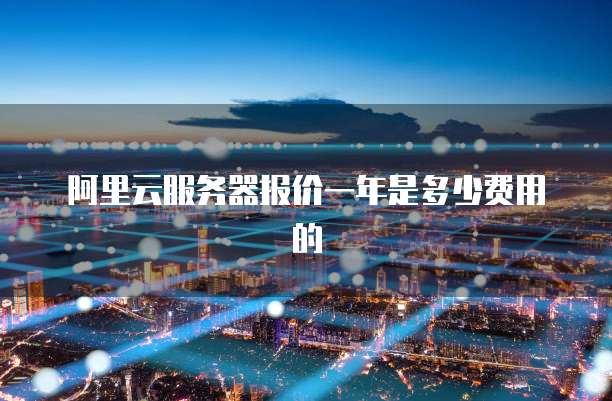 阿里云服务器报价一年是多少费用的