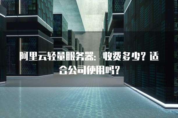 阿里云轻量服务器:收费多少?适合公司使用吗?