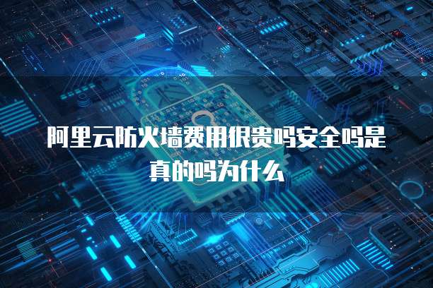 阿里云防火墙费用很贵吗安全吗是真的吗为什么