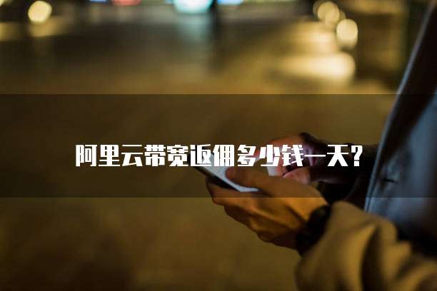 阿里云带宽返佣多少钱一天？