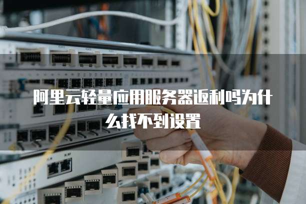 阿里云轻量应用服务器返利吗为什么找不到设置