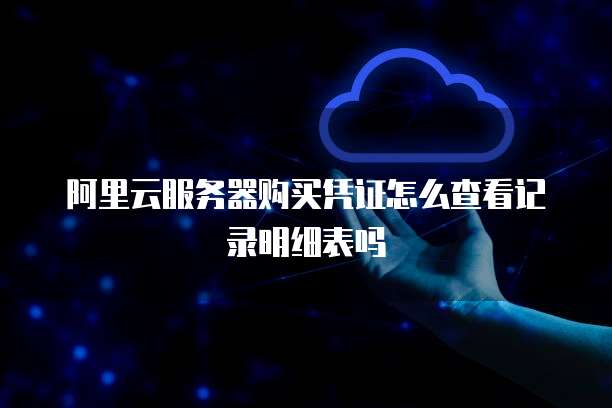 阿里云服务器购买凭证怎么查看记录明细表吗
