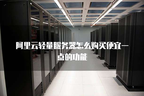 阿里云轻量服务器怎么购买便宜一点的功能