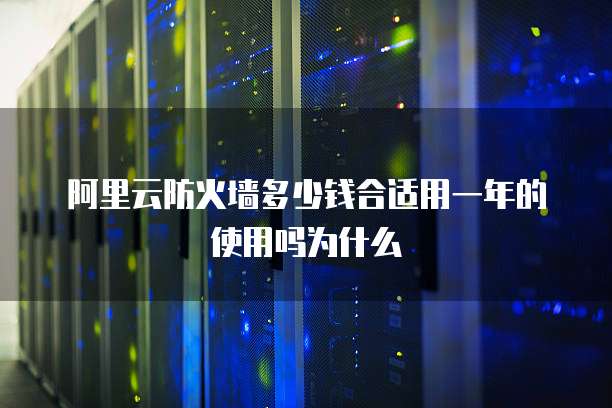 阿里云防火墙多少钱合适用一年的使用吗为什么