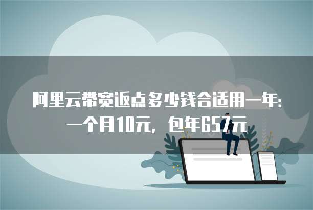阿里云带宽返点多少钱合适用一年:一个月10元,包年657元