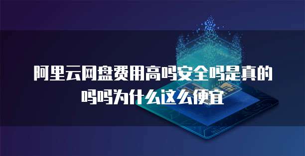 阿里云网盘费用高吗安全吗是真的吗吗为什么这么便宜