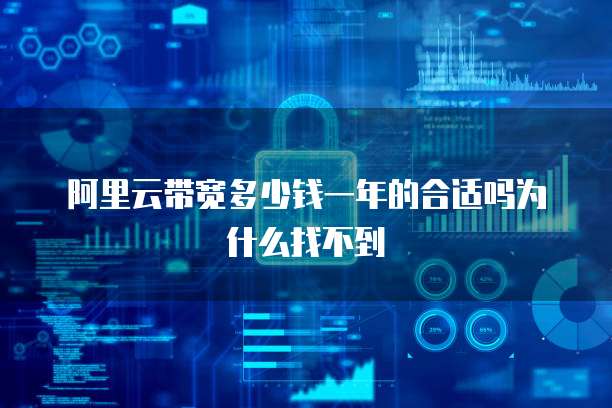 阿里云带宽多少钱一年的合适吗为什么找不到