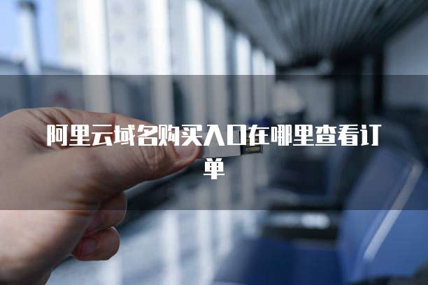 阿里云域名购买入口在哪里查看订单