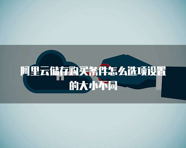 阿里云储存购买条件怎么选项设置的大小不同