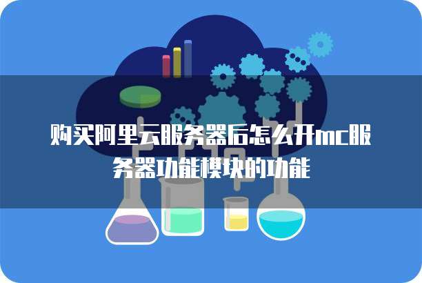 购买阿里云服务器后怎么开mc服务器功能模块的功能