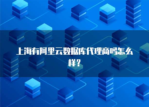 上海有阿里云数据库代理商吗怎么样?