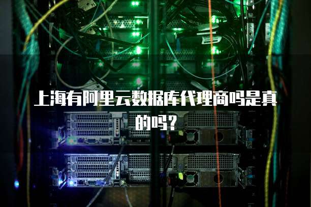 上海有阿里云数据库代理商吗是真的吗？