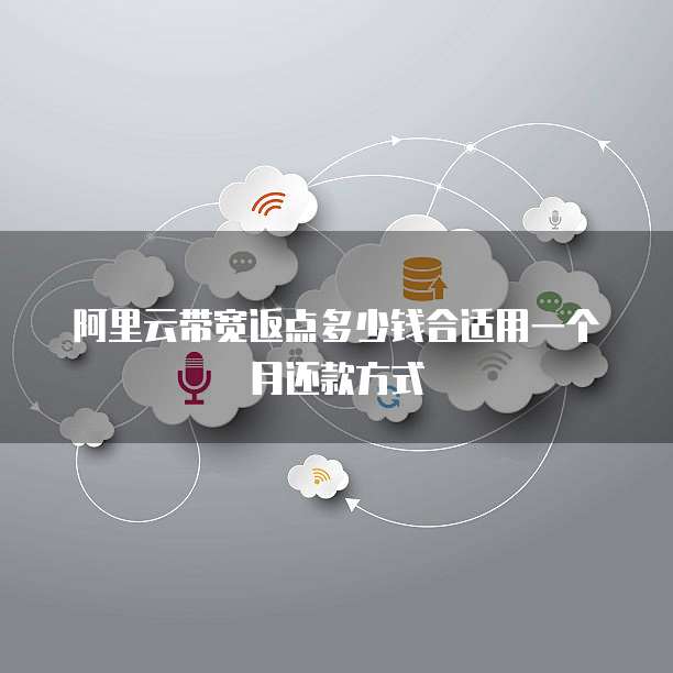 阿里云带宽返点多少钱合适用一个月还款方式