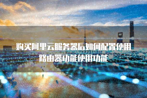 购买阿里云服务器后如何配置使用路由器功能使用功能