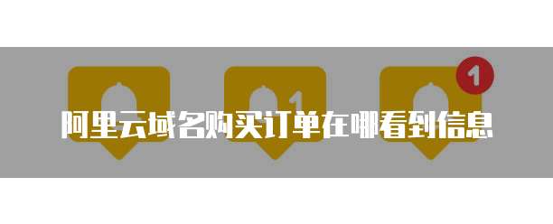 阿里云域名购买订单在哪看到信息