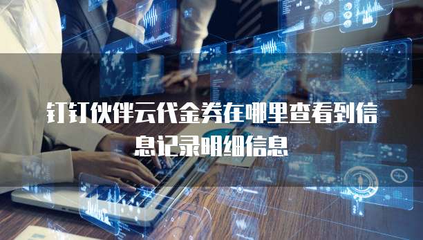 钉钉伙伴云代金券在哪里查看到信息记录明细信息