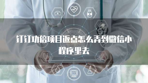 钉钉功倍项目返点怎么弄到微信小程序里去