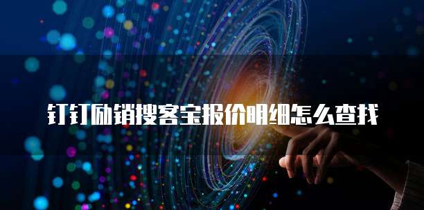 钉钉励销搜客宝报价明细怎么查找