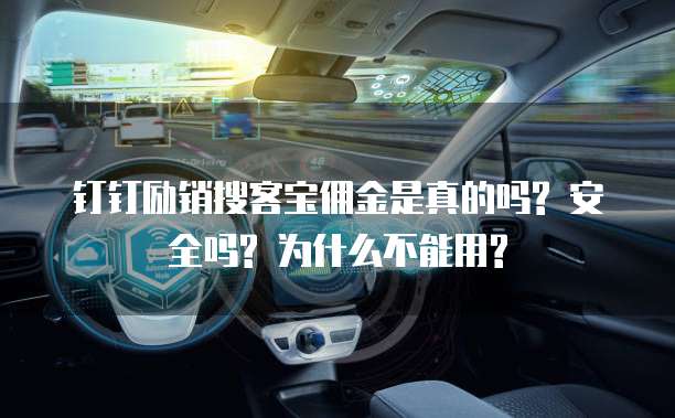 钉钉励销搜客宝佣金是真的吗? 安全吗? 为什么不能用?