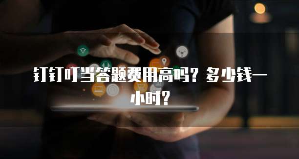 钉钉叮当答题费用高吗?多少钱一小时?
