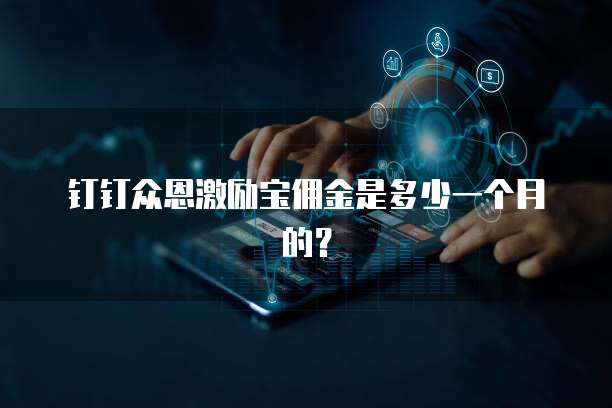 钉钉众恩激励宝佣金是多少一个月的?