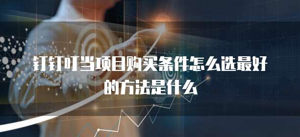 钉钉叮当项目购买条件怎么选最好的方法是什么
