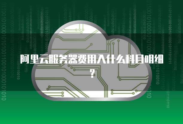 阿里云服务器费用入什么科目明细？