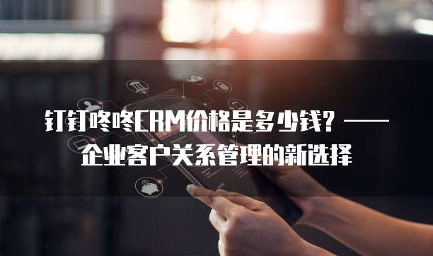 钉钉咚咚CRM价格是多少钱?——企业客户关系管理的新选择