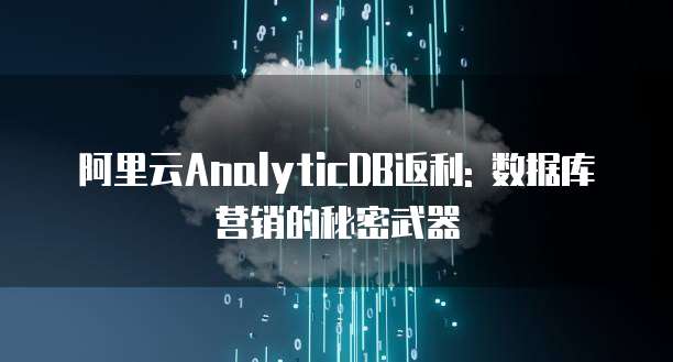 阿里云AnalyticDB返利: 数据库营销的秘密武器