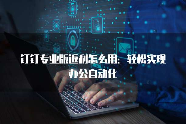 钉钉专业版返利怎么用：轻松实现办公自动化