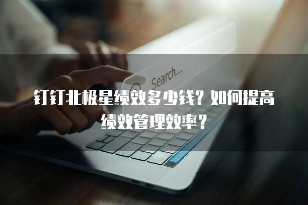 钉钉北极星绩效多少钱?如何提高绩效管理效率?