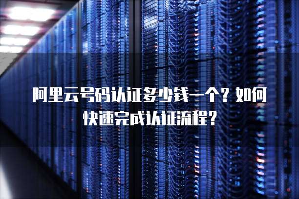 阿里云号码认证多少钱一个?如何快速完成认证流程?