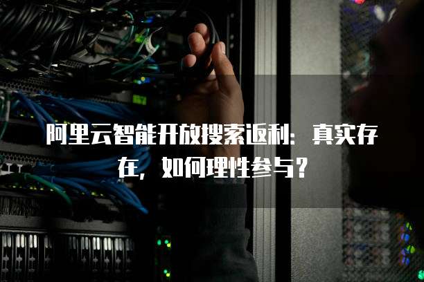 阿里云智能开放搜索返利:真实存在,如何理性参与?