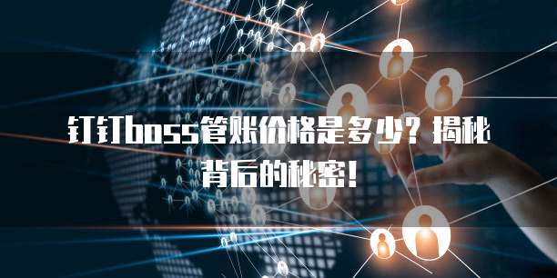 钉钉boss管账价格是多少？揭秘背后的秘密！