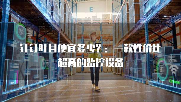 钉钉盯目便宜多少?:一款性价比超高的监控设备