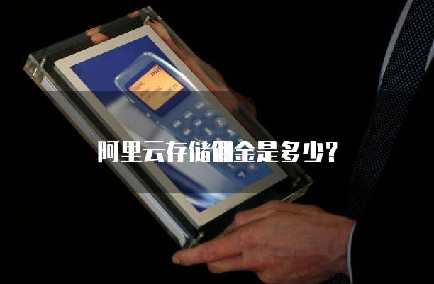 阿里云存储佣金是多少?