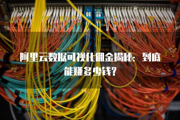 阿里云数据可视化佣金揭秘:到底能赚多少钱?