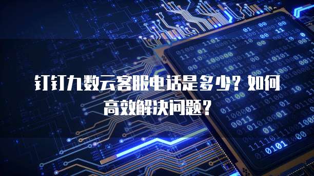 钉钉九数云客服电话是多少?如何高效解决问题?