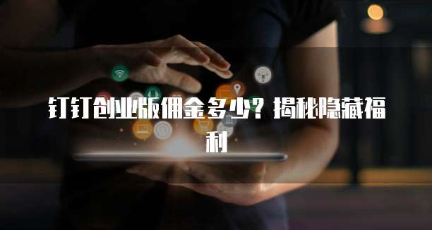 钉钉创业版佣金多少?揭秘隐藏福利