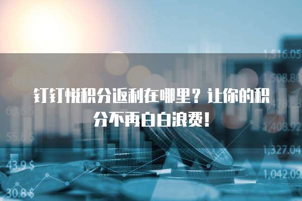 钉钉悦积分返利在哪里?让你的积分不再白白浪费!