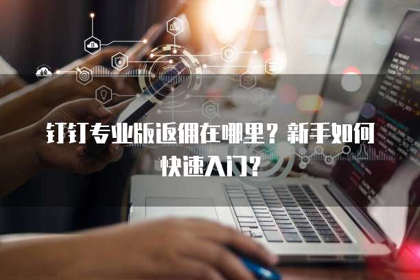 钉钉专业版返佣在哪里?新手如何快速入门?