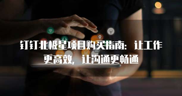 钉钉北极星项目购买指南：让工作更高效，让沟通更畅通