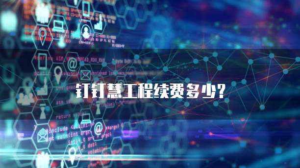 钉钉慧工程续费多少？