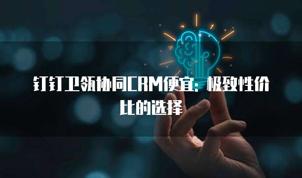 钉钉卫瓴协同CRM便宜: 极致性价比的选择