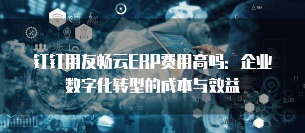 钉钉用友畅云ERP费用高吗:企业数字化转型的成本与效益